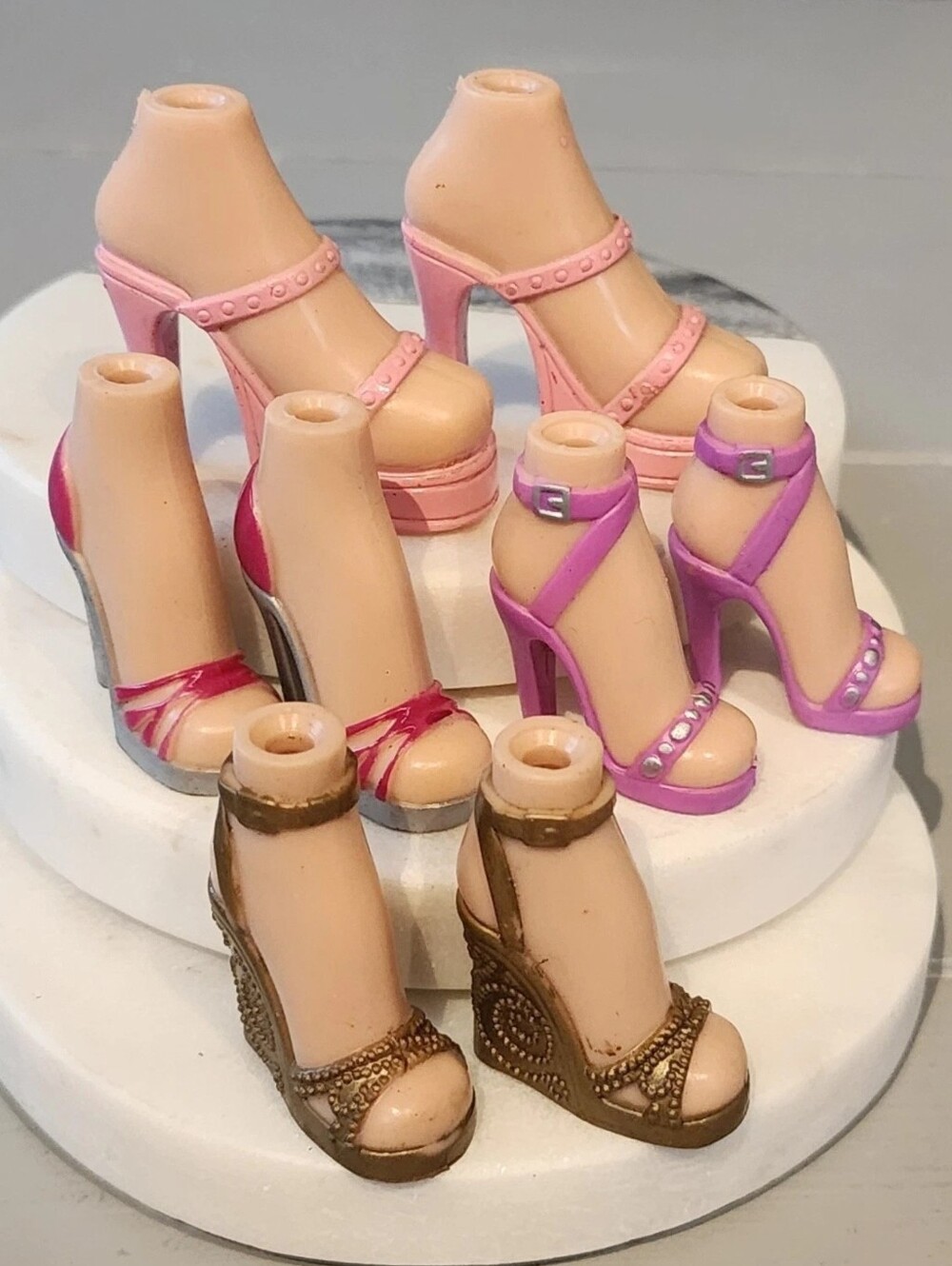MGA Bratz Shoes For Cloe Feet High Heel Shoes Sandals Lot Of 4 Sets